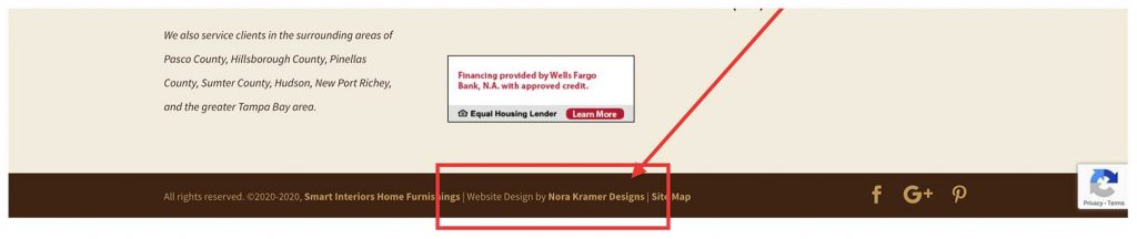 footer credit example
